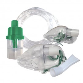 Kit accesorii pentru aparatele de aerosoli Sanity, masca copii si adulti, pahar de nebulizare, piesa bucala, furtun